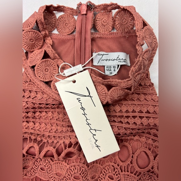 New Two Sisters Rivers Midi Dress Mauve Size 6 - Picture 5 of 10